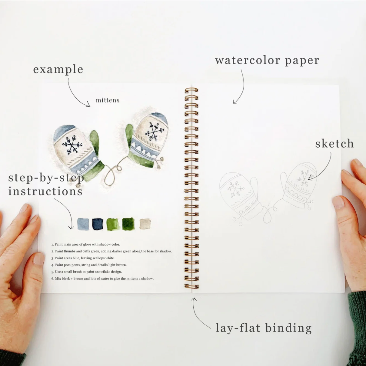 Winter Watercolor Workbook by Emily Lex Studio