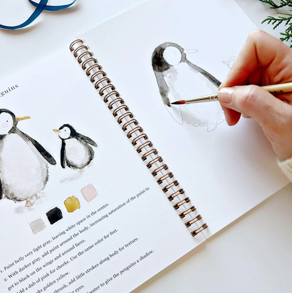 Winter Watercolor Workbook by Emily Lex Studio