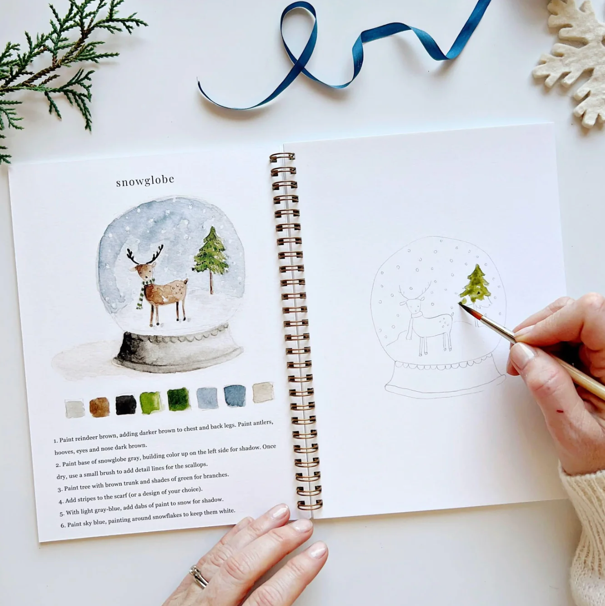 Winter Watercolor Workbook by Emily Lex Studio