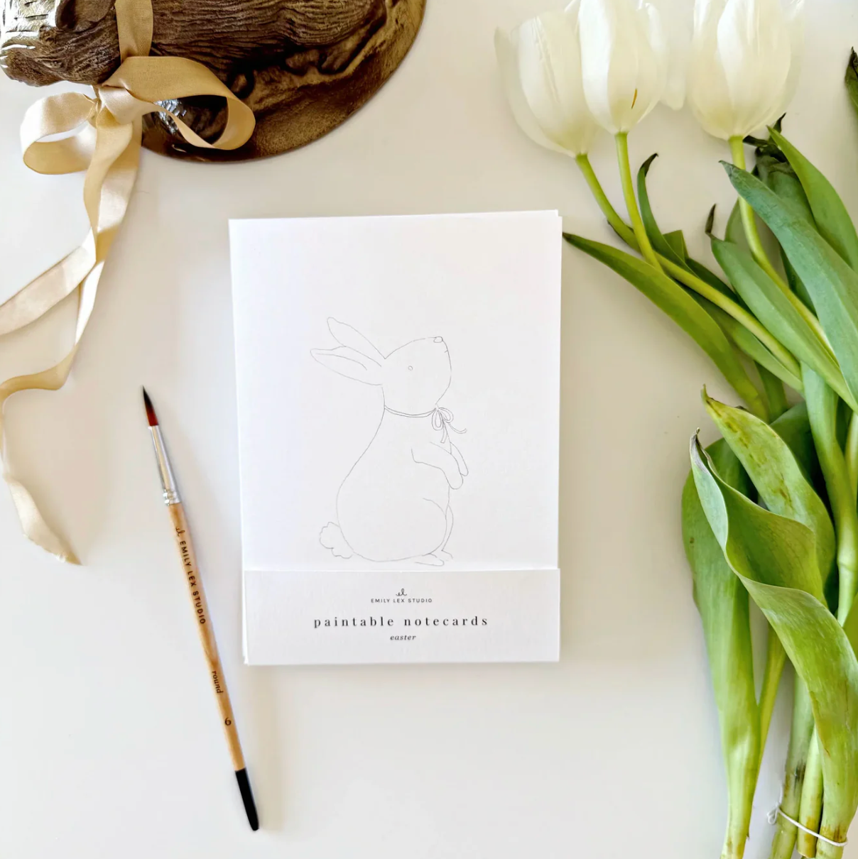 Easter Paintable Watercolor Notecard Set by Emily Lex Studio