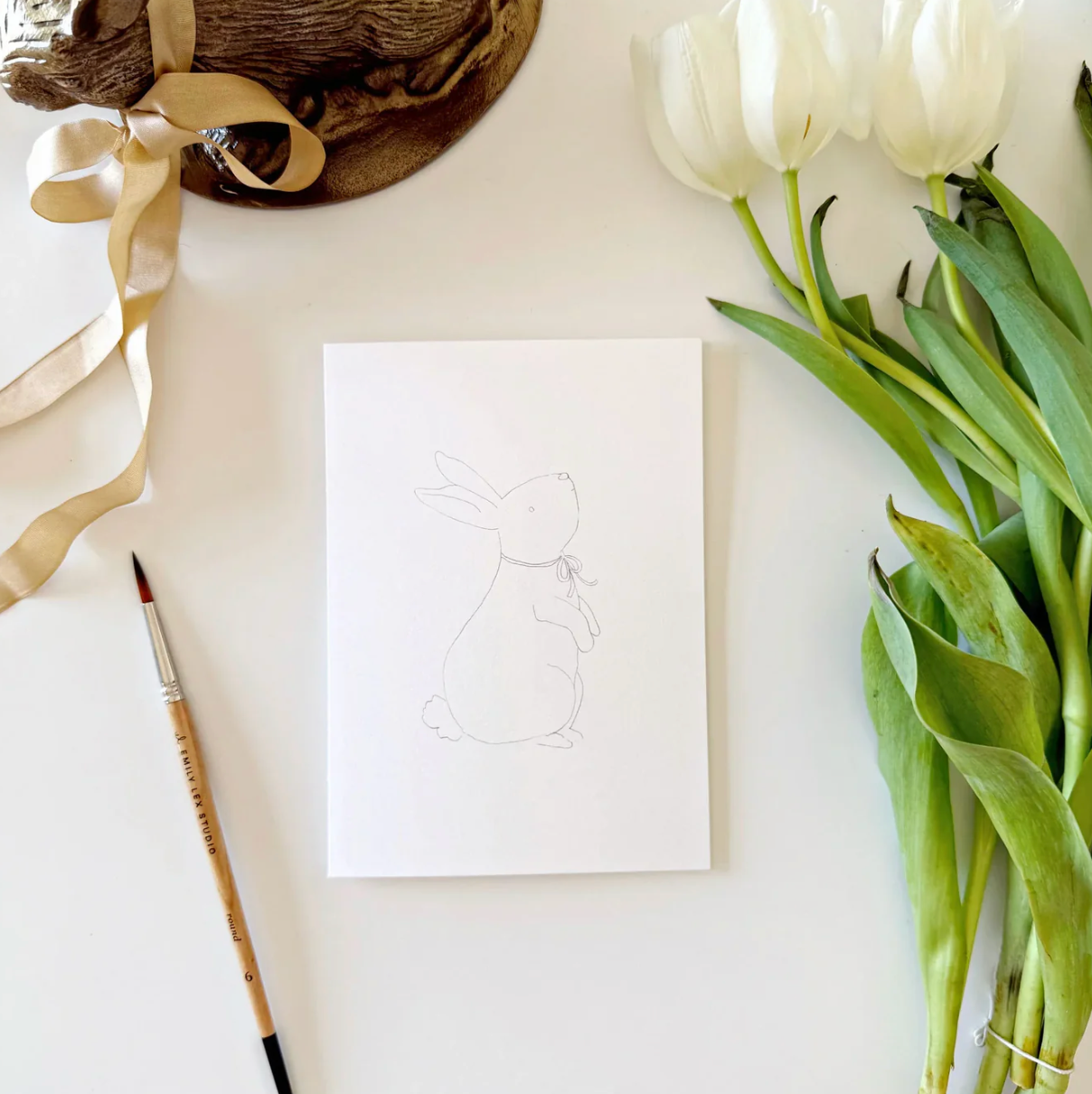 Easter Paintable Watercolor Notecard Set by Emily Lex Studio