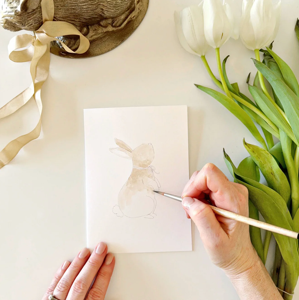 Easter Paintable Watercolor Notecard Set by Emily Lex Studio