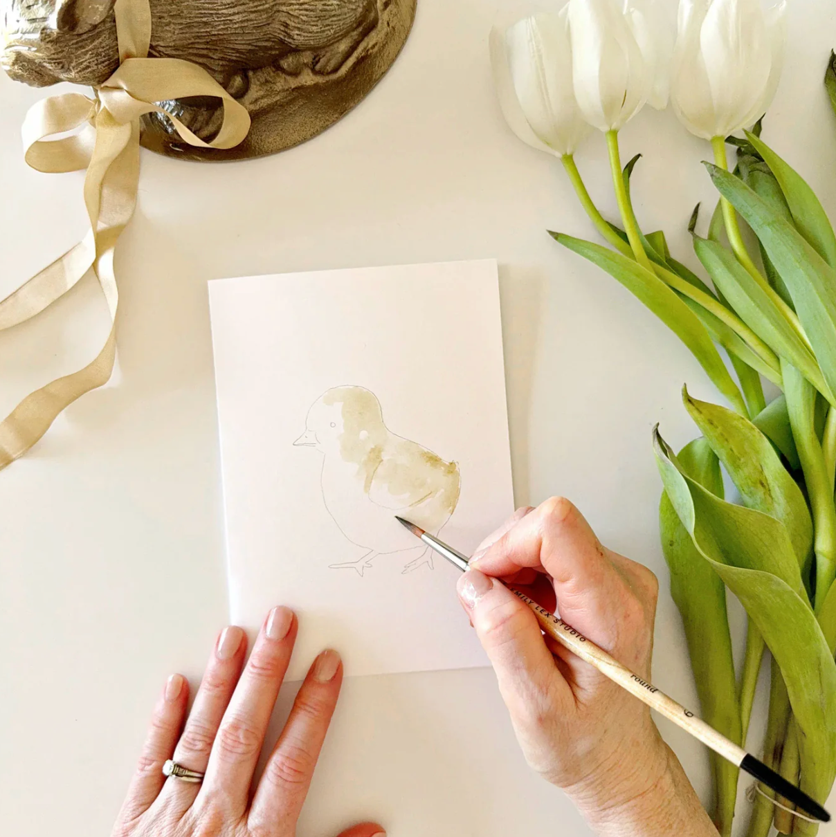 Easter Paintable Watercolor Notecard Set by Emily Lex Studio