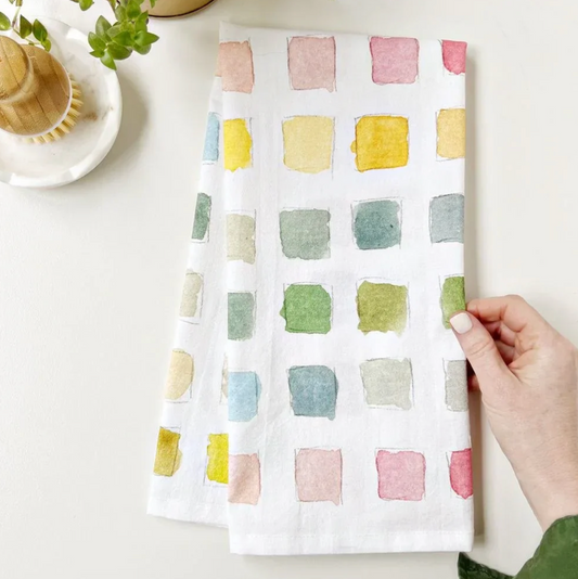 Paint Swatch Cotton Tea Towel by Emily Lex Studio