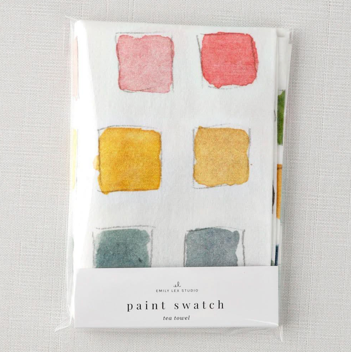 Paint Swatch Cotton Tea Towel by Emily Lex Studio