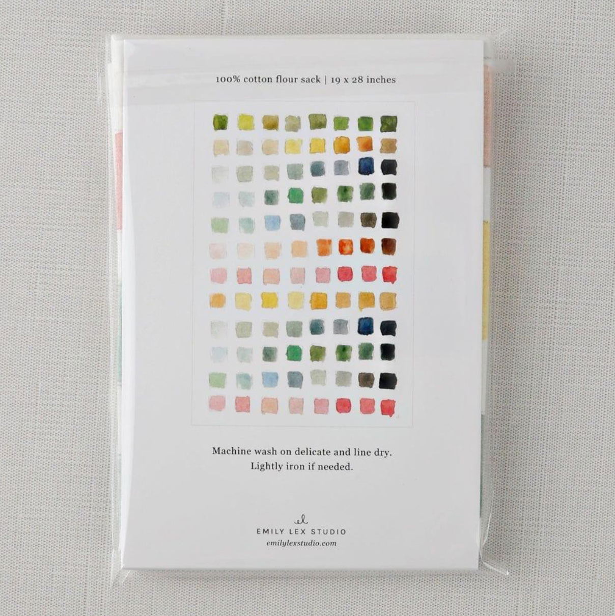 Paint Swatch Cotton Tea Towel by Emily Lex Studio