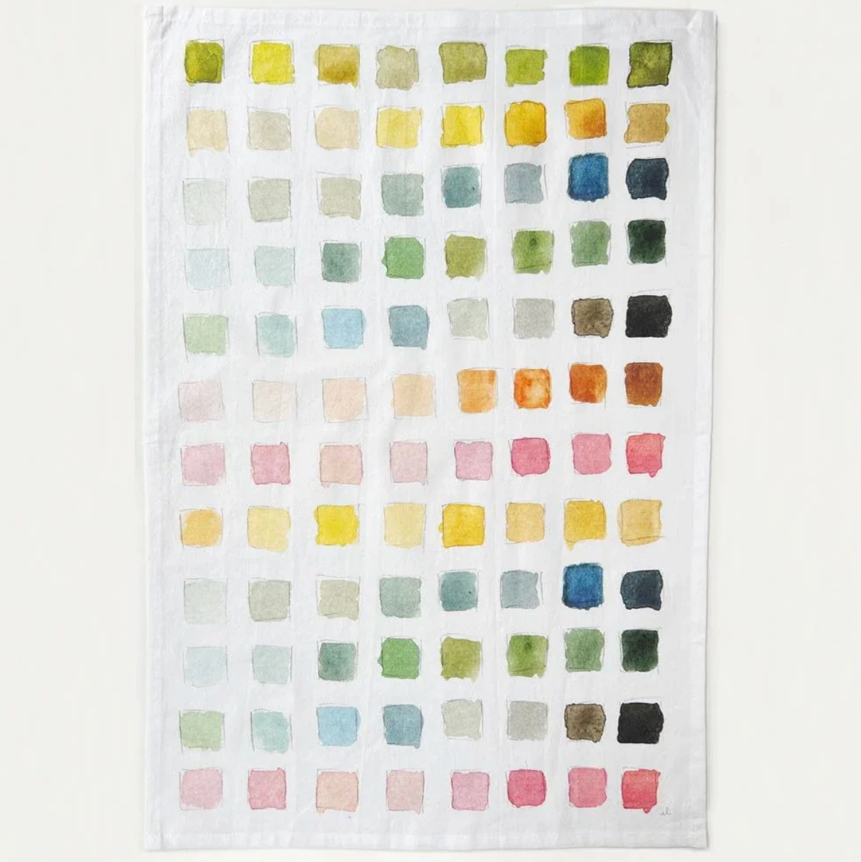Paint Swatch Cotton Tea Towel by Emily Lex Studio
