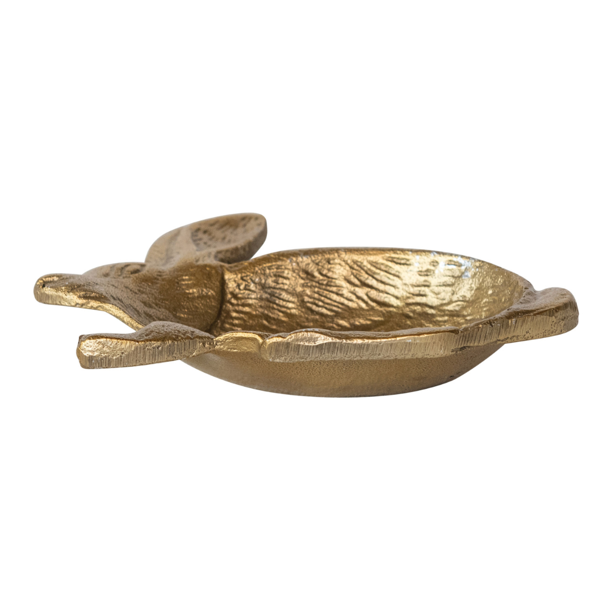 Cast Aluminum Rabbit Shaped Dish w/ Gold Finish