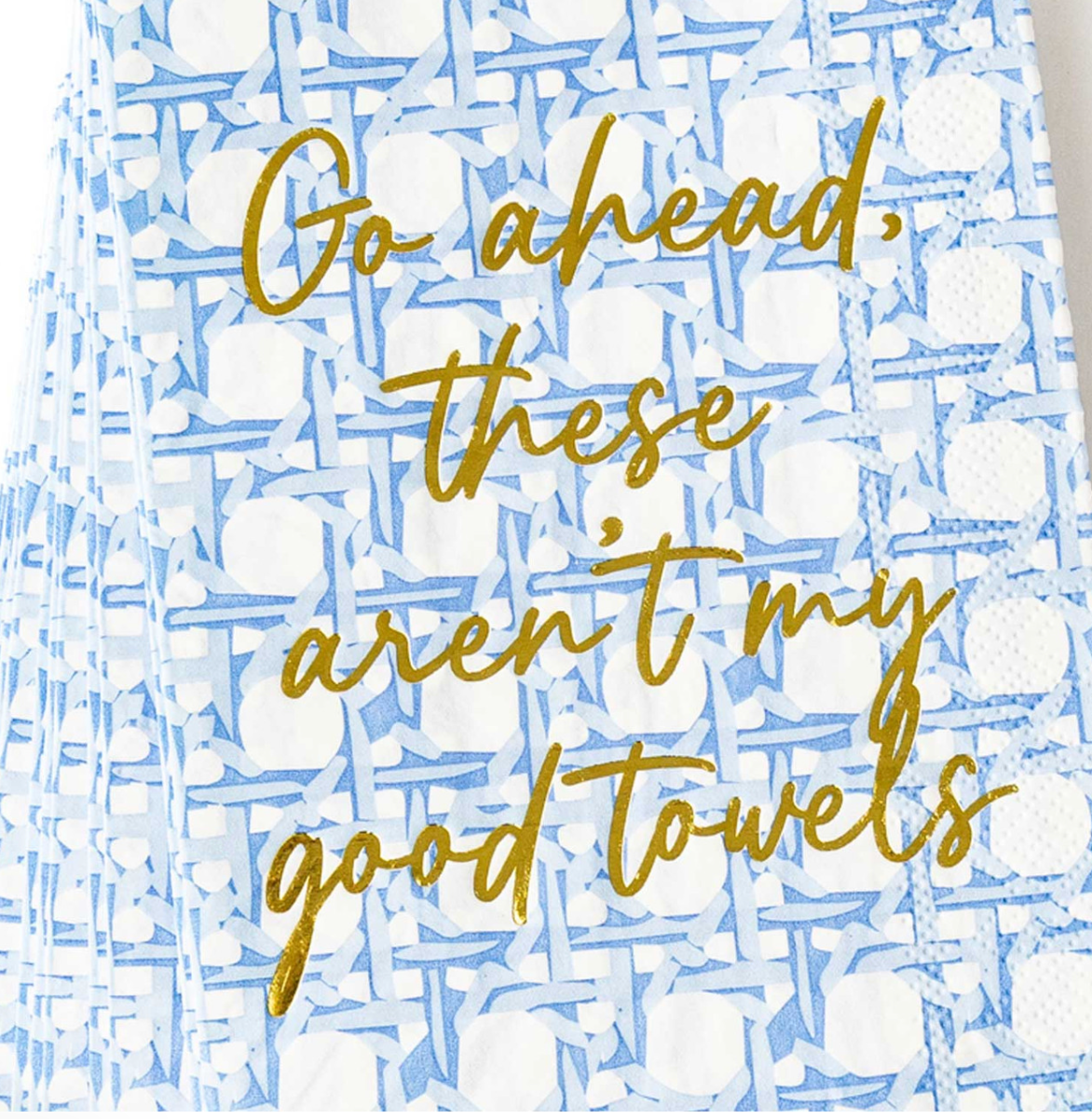Blue Cane Paper Guest Towels