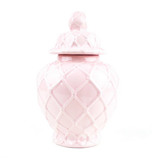 Pink Large Textured Ginger Jar