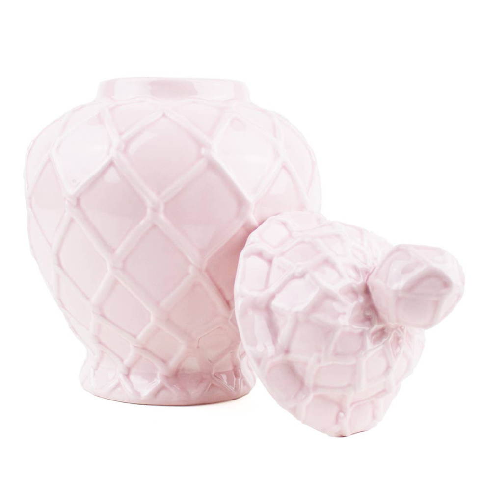 Pink Large Textured Ginger Jar