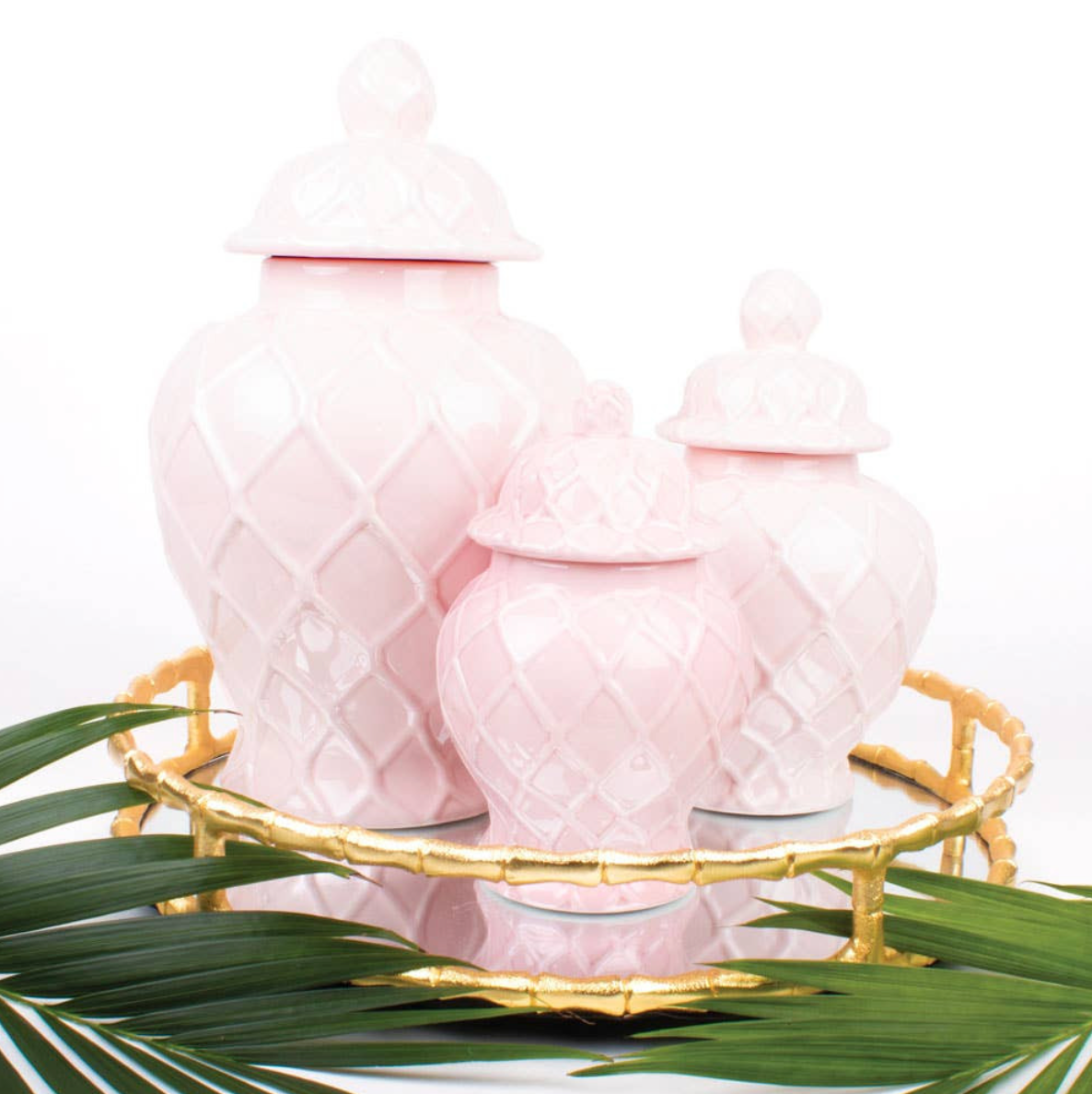Pink Large Textured Ginger Jar