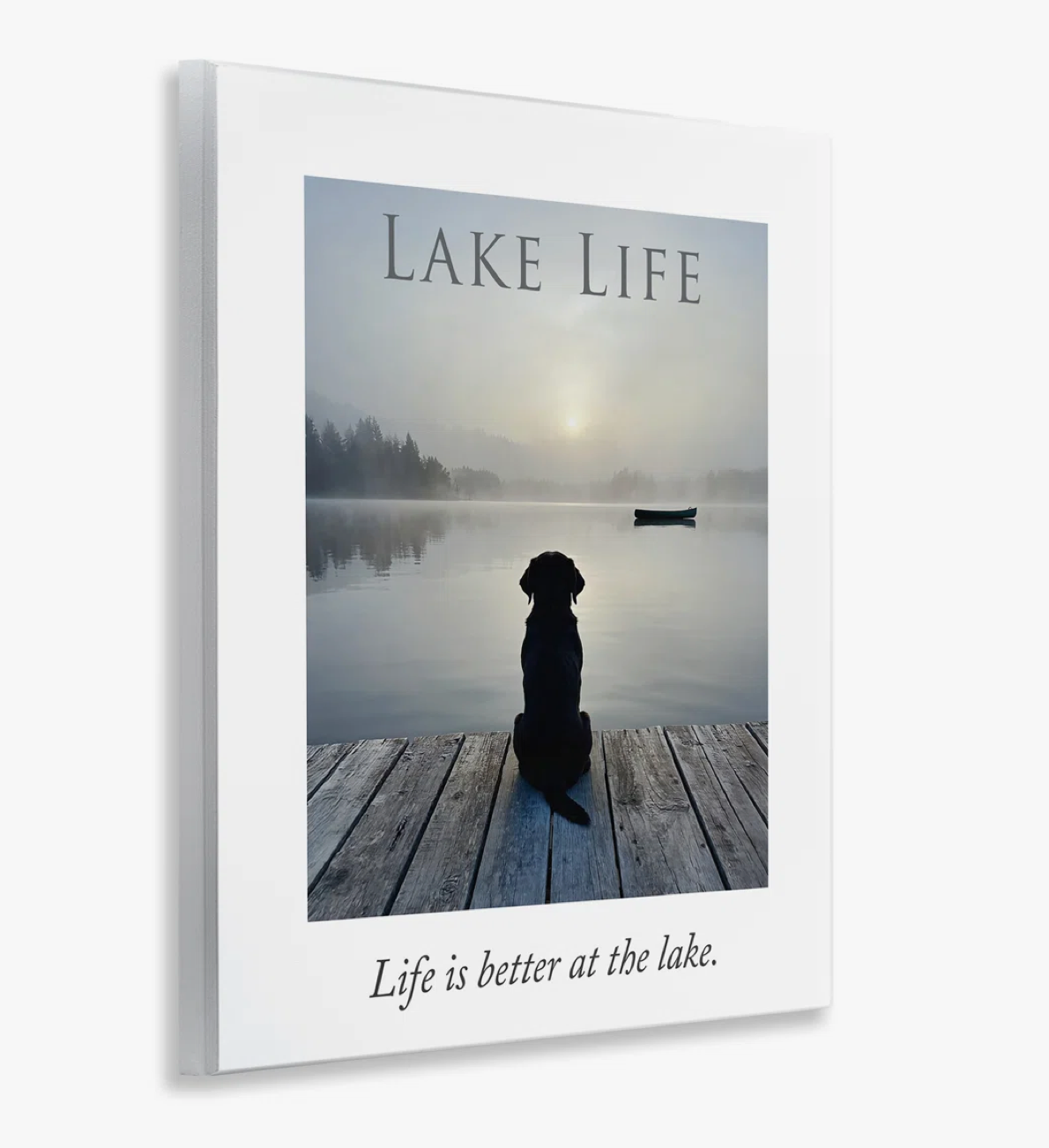 Lake Life with Dog Wall Art 23x30"