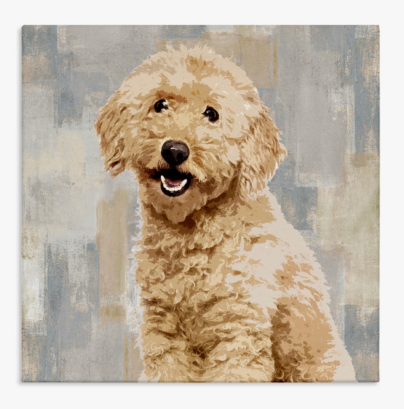 Smiling Labradoodle Wall Art 12x12"