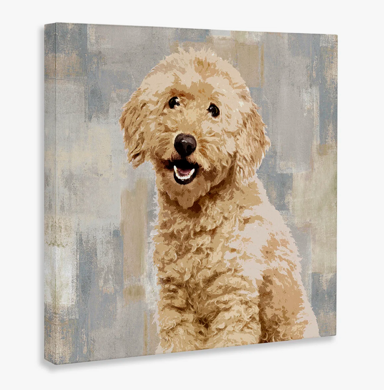 Smiling Labradoodle Wall Art 12x12"