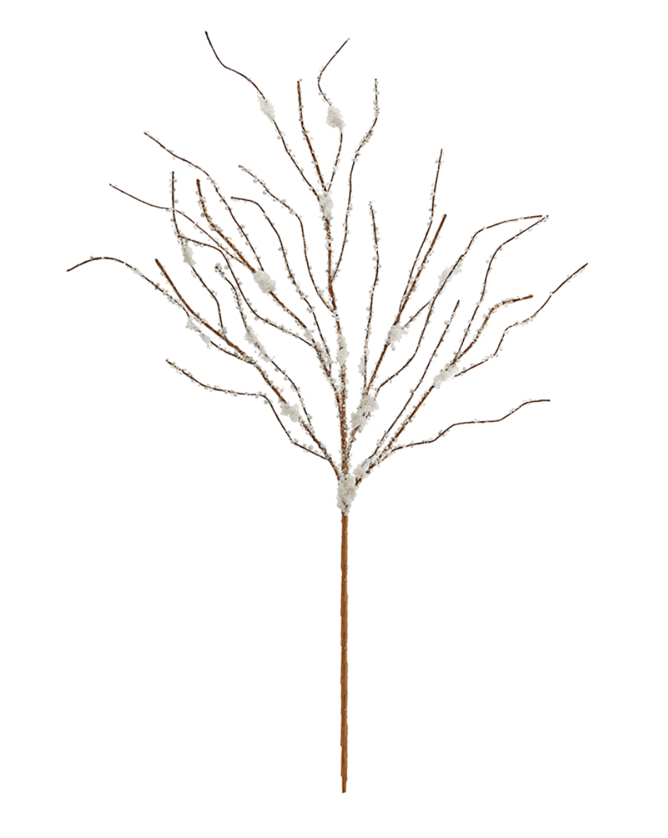 34" Snowy Berry/Twig Spray