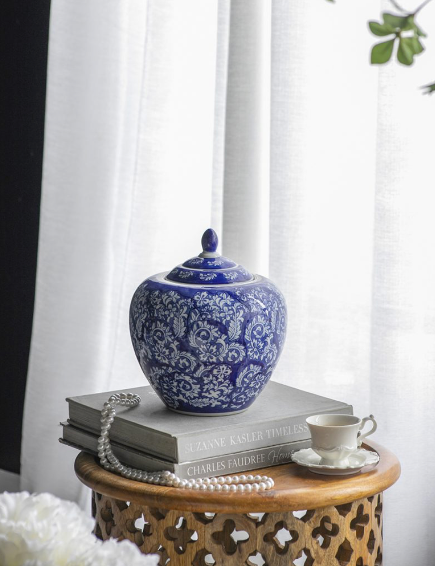 Porcelain Blue & White Ginger Jar