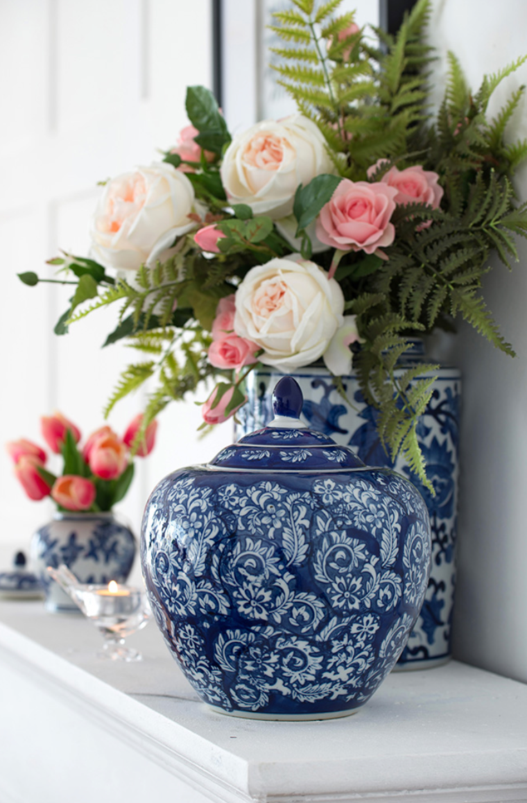 Porcelain Blue & White Ginger Jar