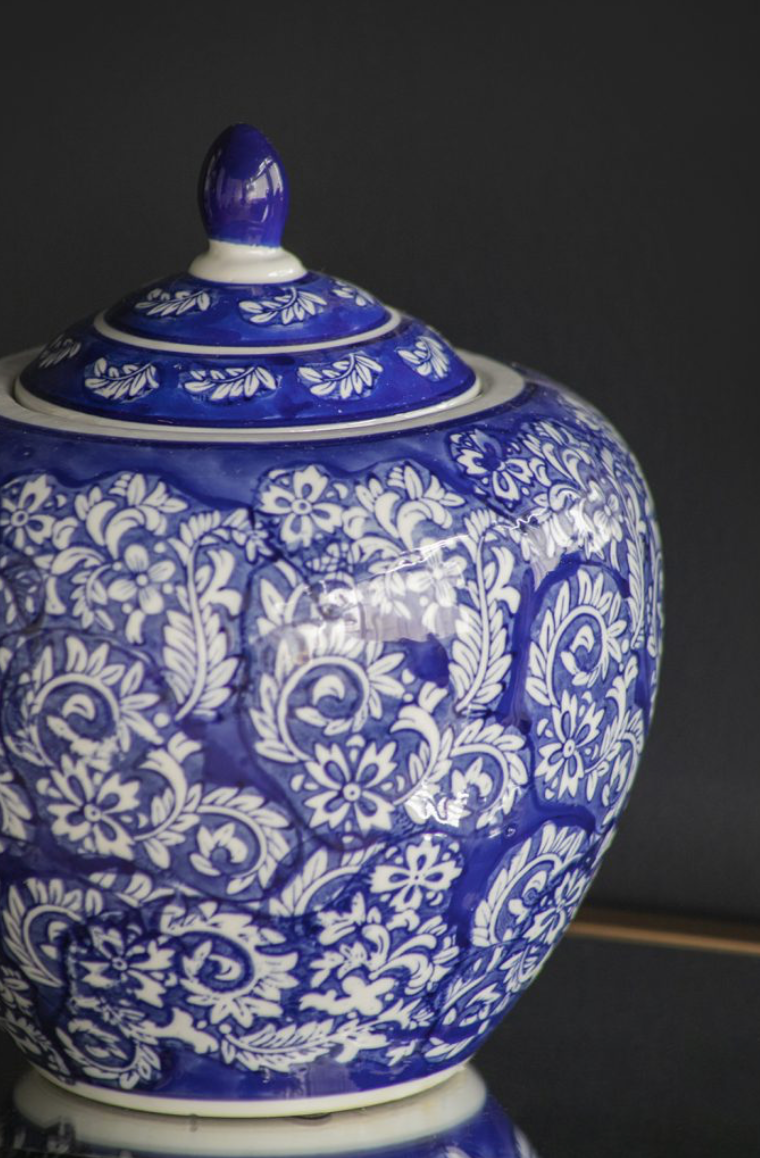 Porcelain Blue & White Ginger Jar