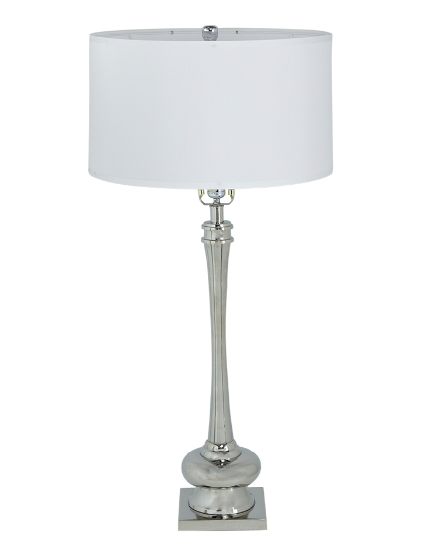 Contemporary Silver Table Lamp