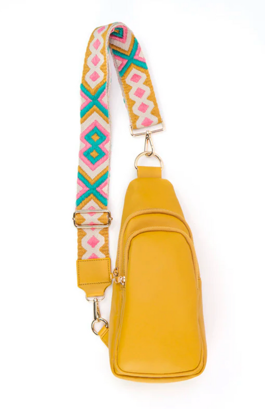 The Arden Sling Bag w/ Guitar Strap - Mustard