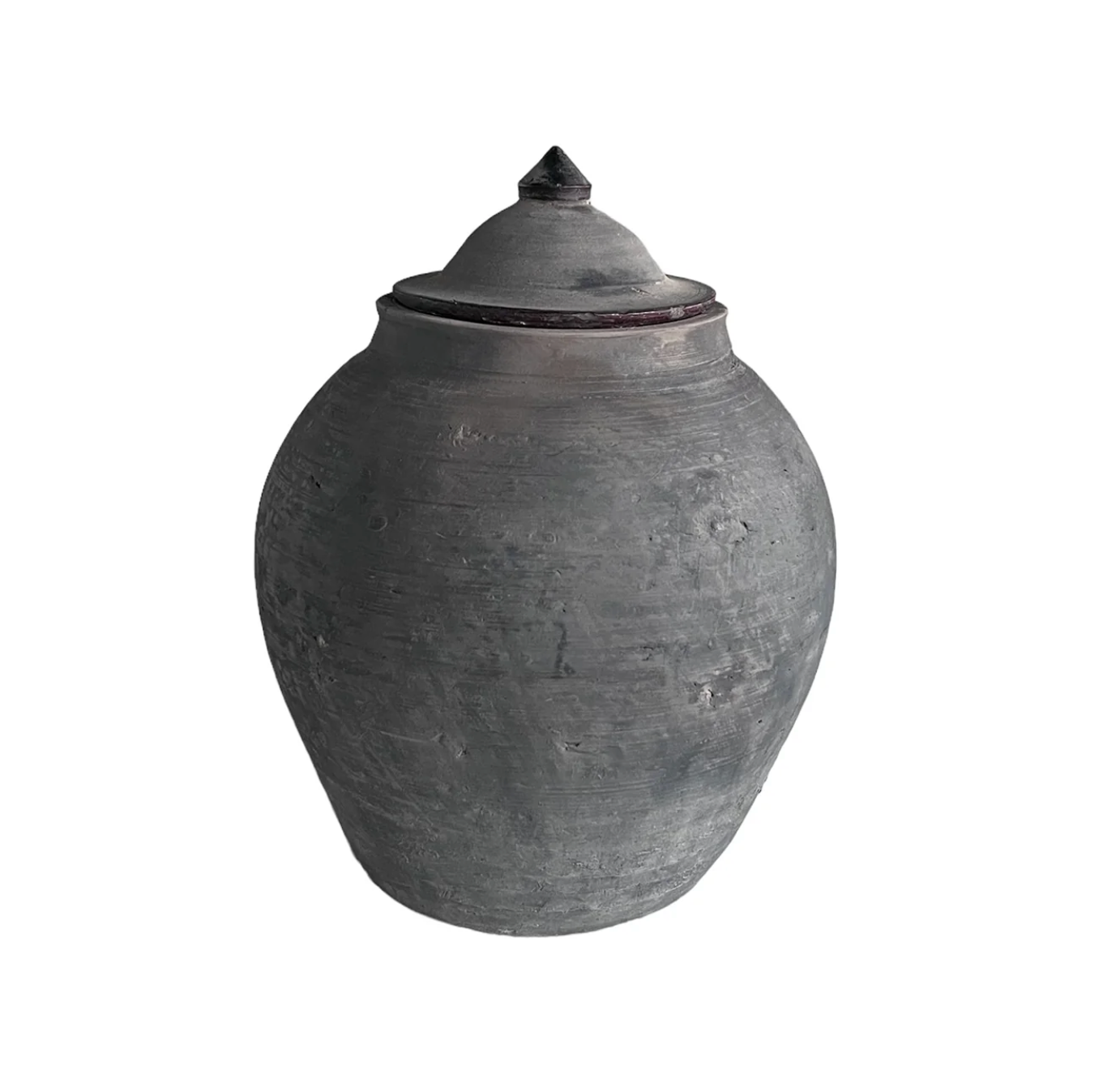 Lidded Village Jar