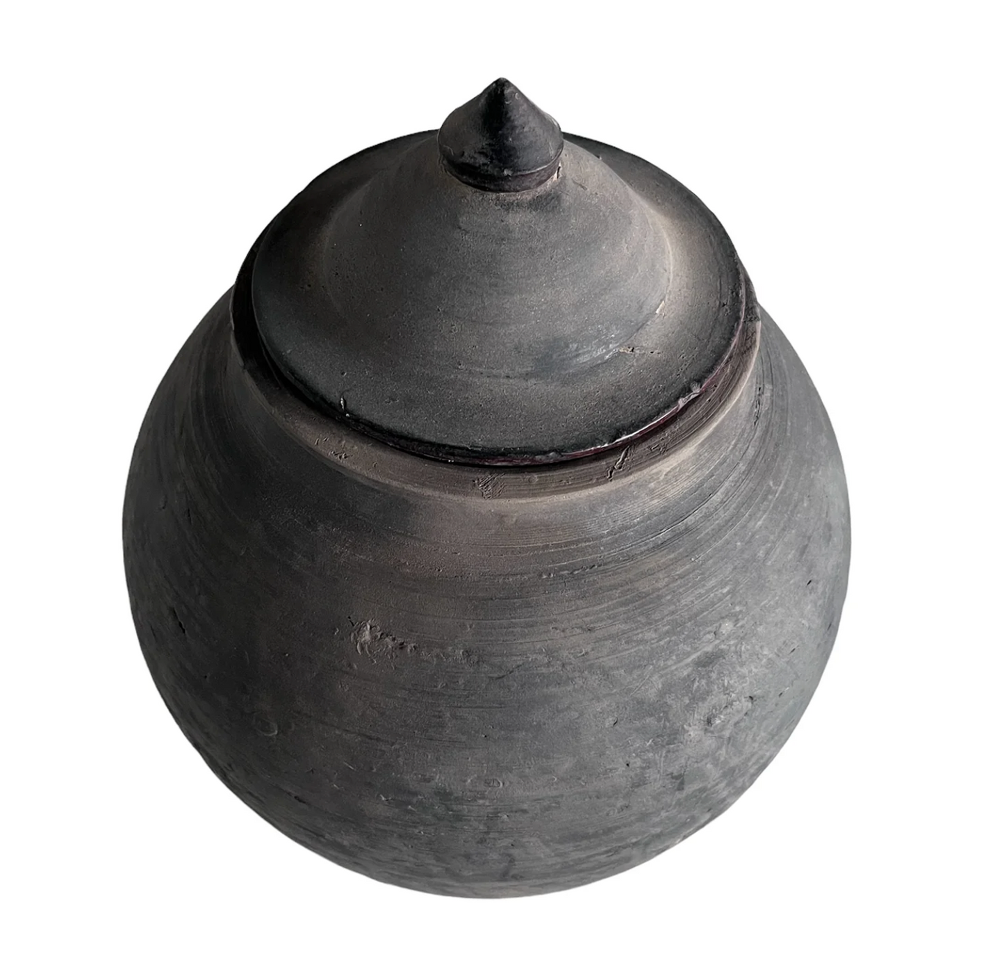 Lidded Village Jar