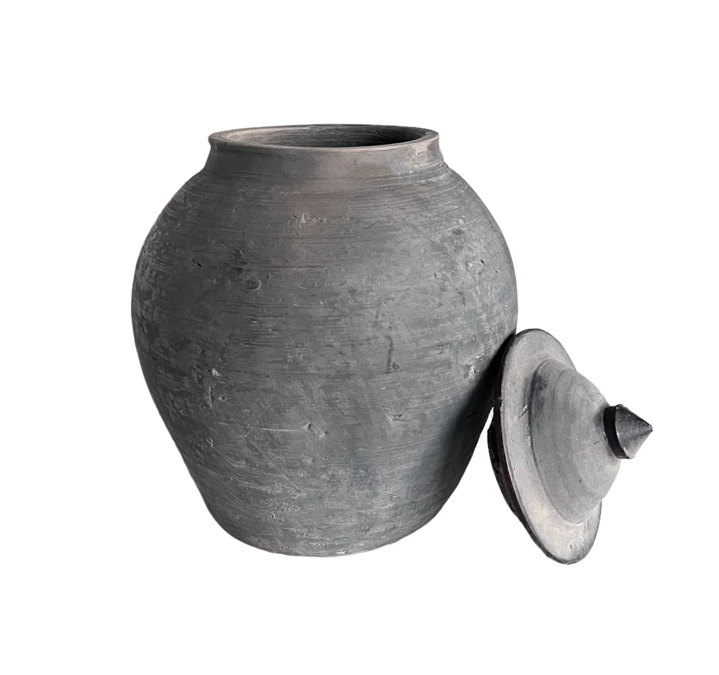 Lidded Village Jar