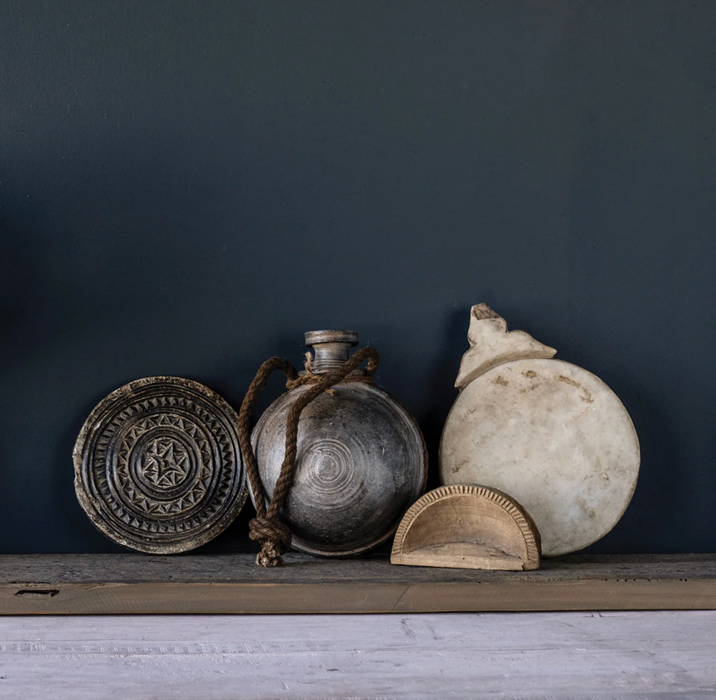 Carved Stone Biscuit Mold