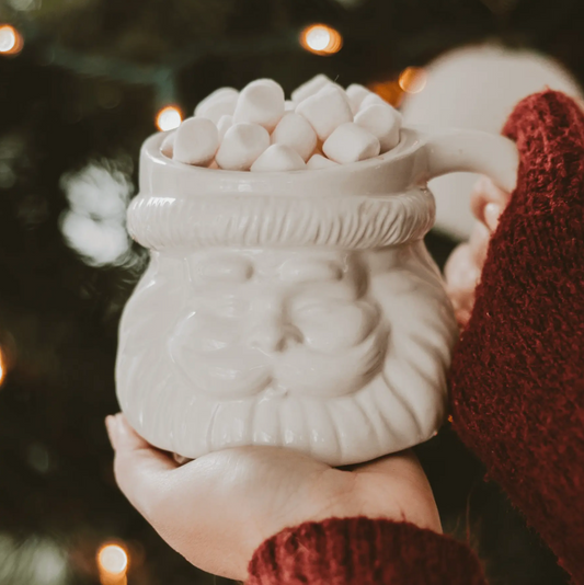 White Santa Coffee Mug 19 oz