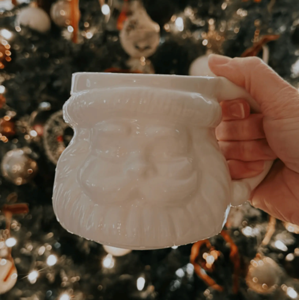 White Santa Coffee Mug 19 oz