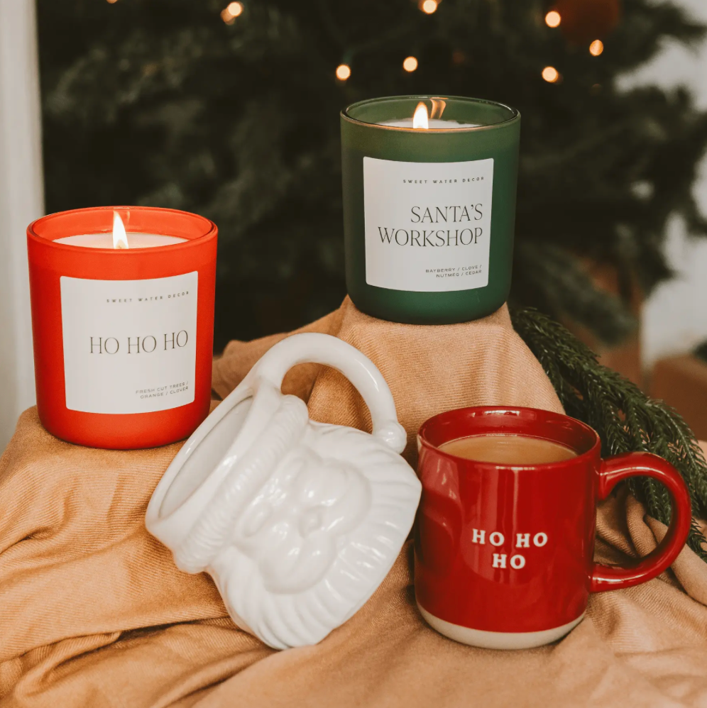White Santa Coffee Mug 19 oz