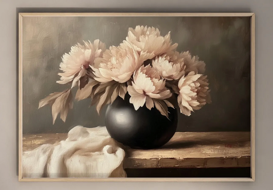 Vintage Floral Still Life Framed Wall Art 18x24"