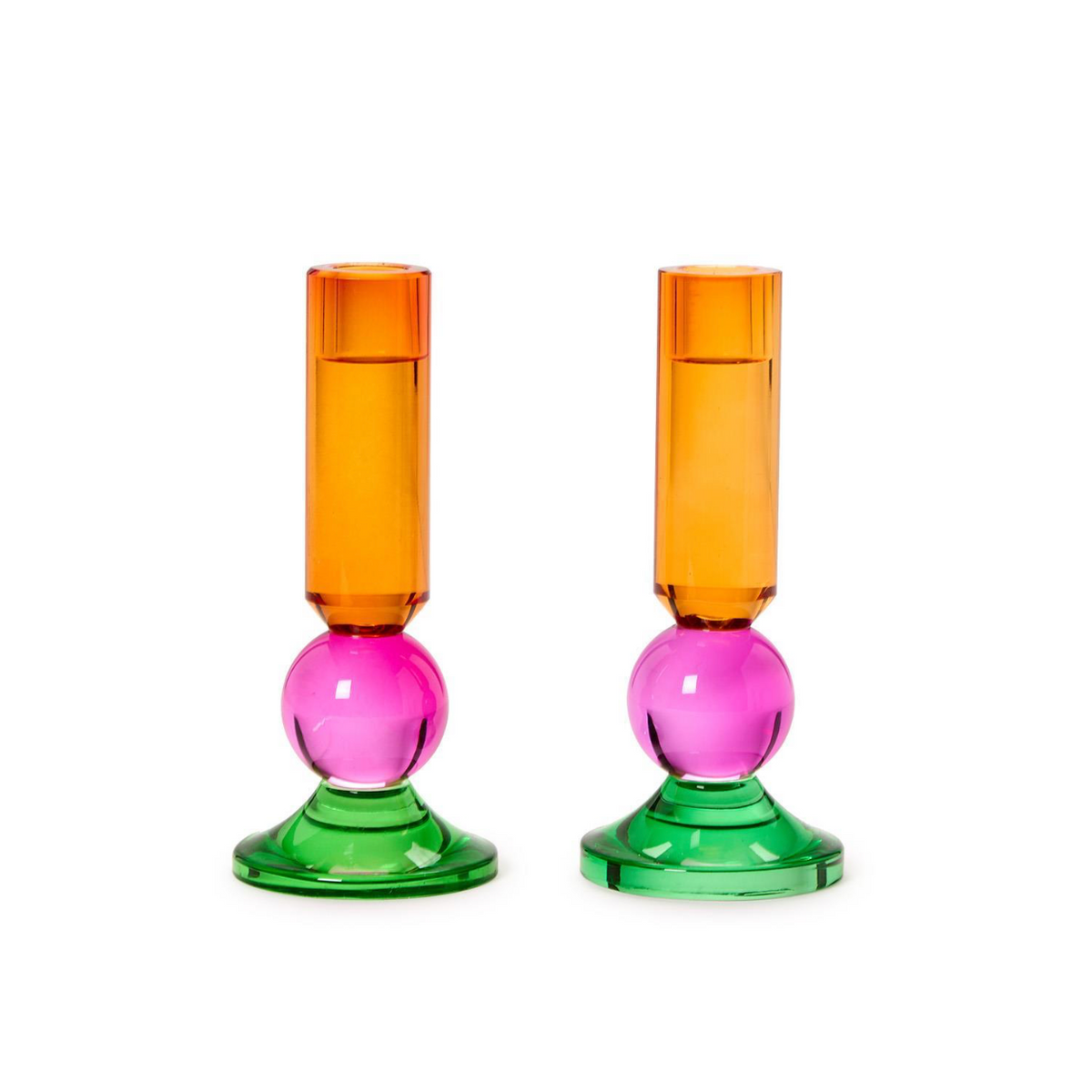 Color Pop Glass Taper Candleholder