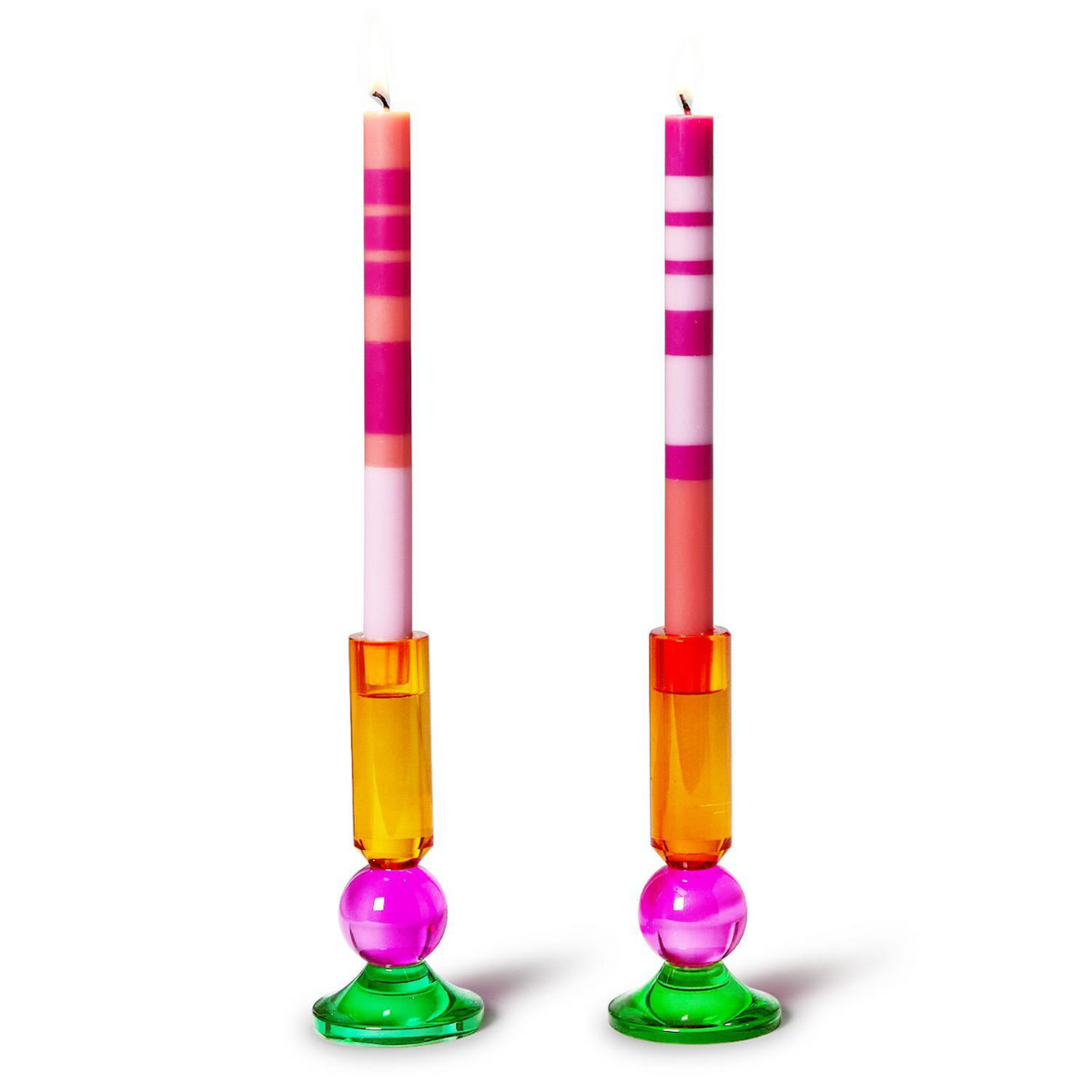 Color Pop Glass Taper Candleholder