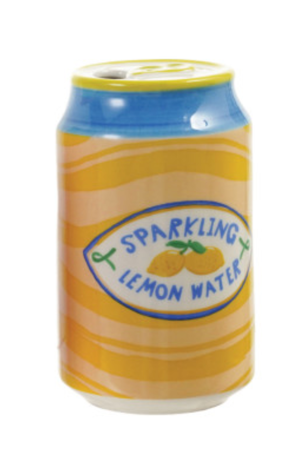 Hand-Painted Stoneware Soda Can Vase (6 Styles)
