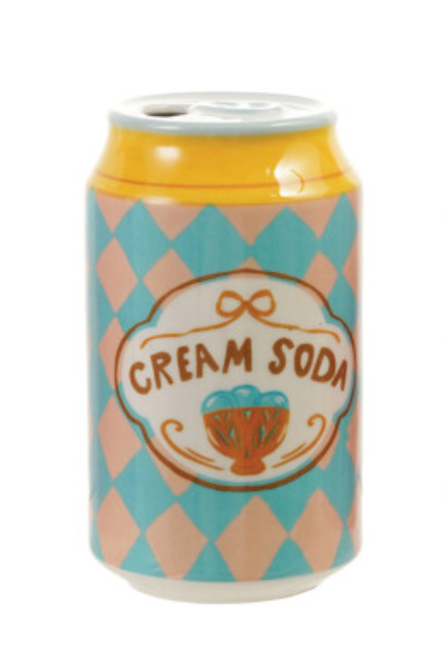 Hand-Painted Stoneware Soda Can Vase (6 Styles)