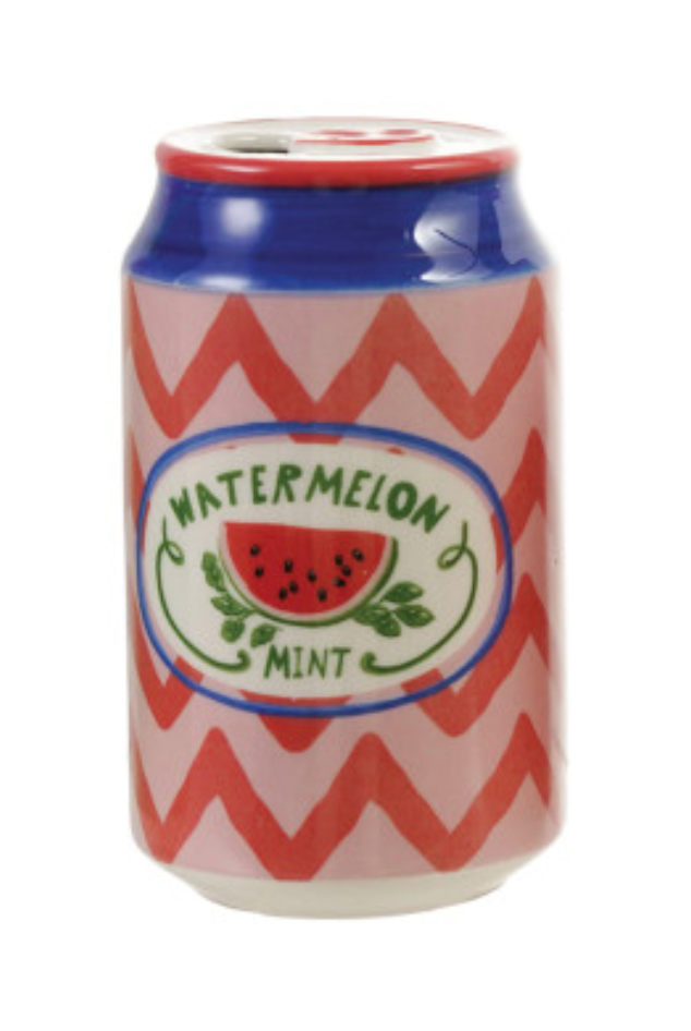 Hand-Painted Stoneware Soda Can Vase (6 Styles)