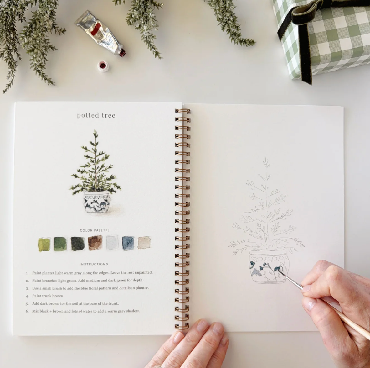 Classic Christmas Watercolor Workbook by Emily Lex Studio