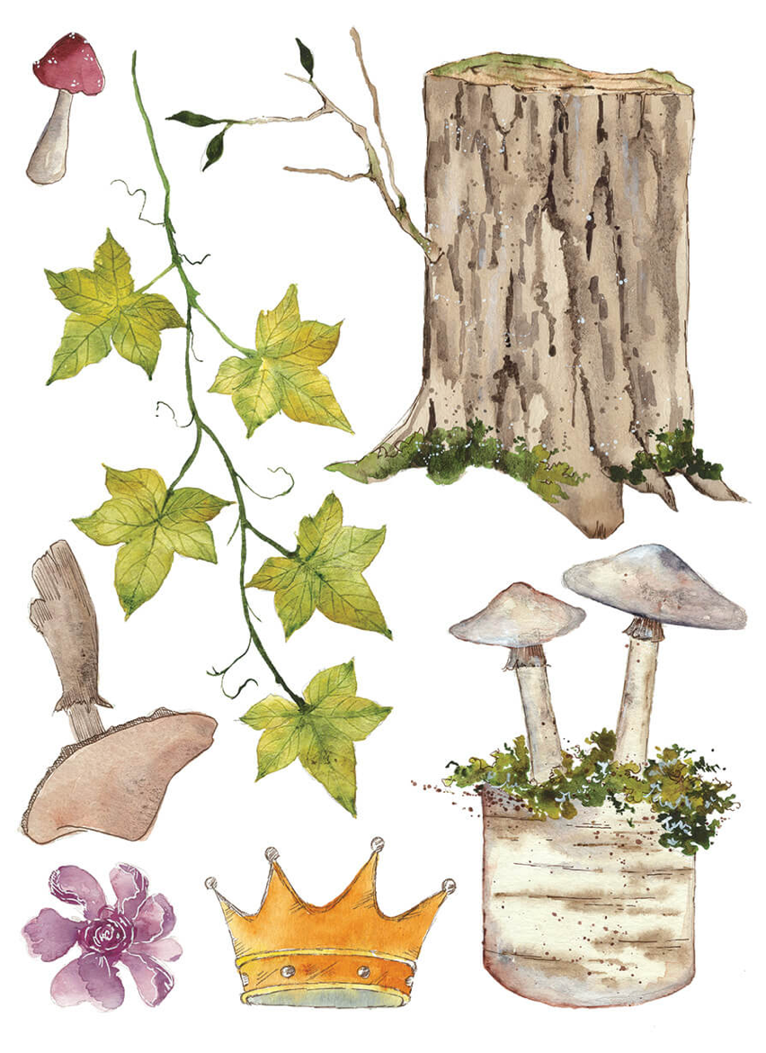 Whispering Willow IOD Transfer 12x16 Pad by Iron Orchard Designs