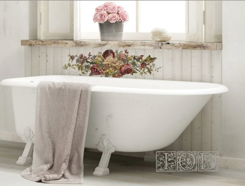 Floral Anthology IOD Transfer 12x16 Pad by Iron Orchid Designs
