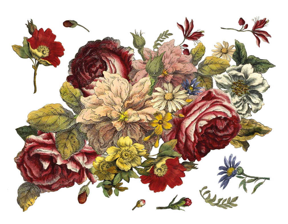 Floral Anthology IOD Transfer 12x16 Pad by Iron Orchid Designs