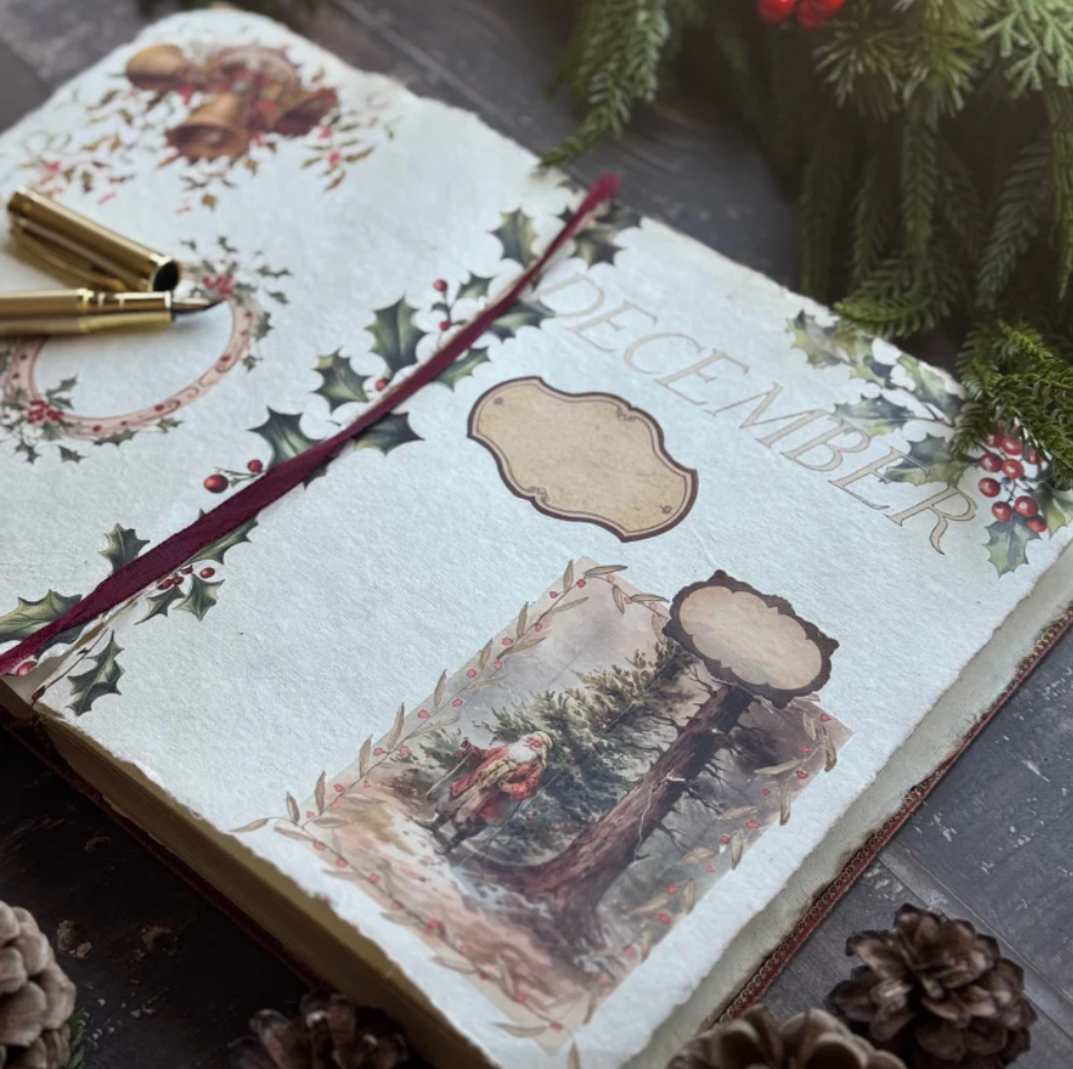 Santa's Hollow IOD Transfer 8x12 Pad by Iron Orchid Designs