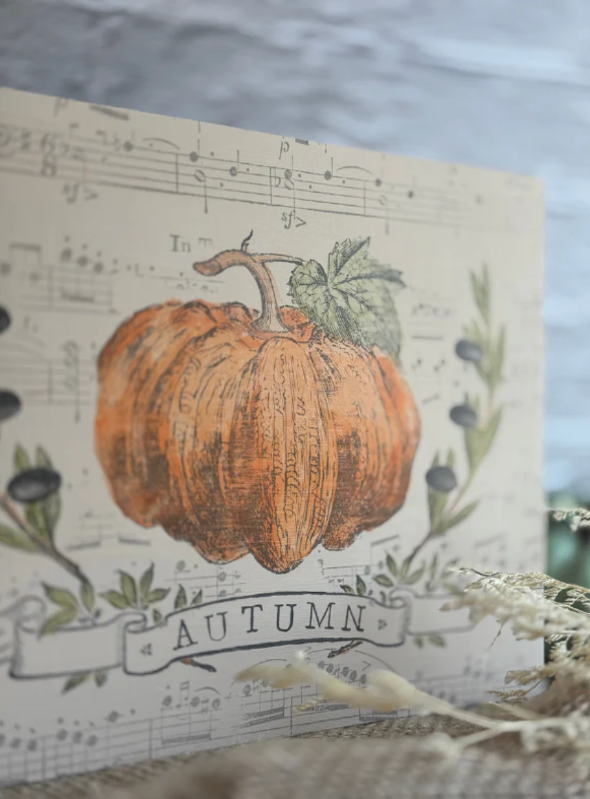 Autumn Blessings 12x12 IOD Decor Stamp by Iron Orchid Designs