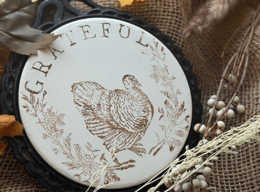 Autumn Blessings 12x12 IOD Decor Stamp by Iron Orchid Designs