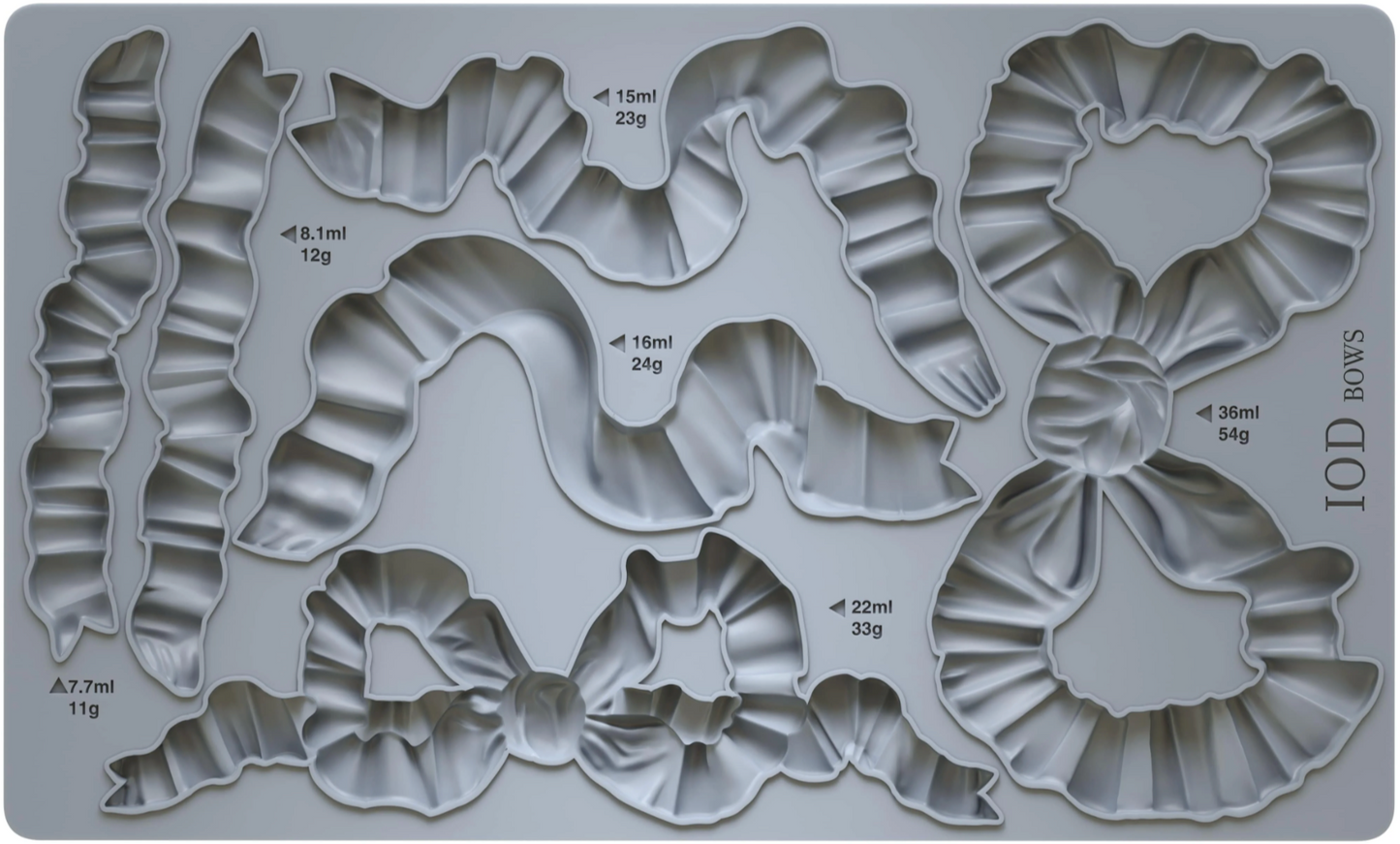 Bows 6x10 IOD Mould by Iron Orchid Designs