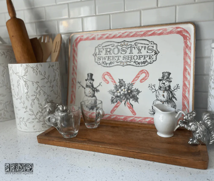 Frosty's Sweet Shoppe 12x12 IOD Decor Stamp by Iron Orchid Designs (Retired!)