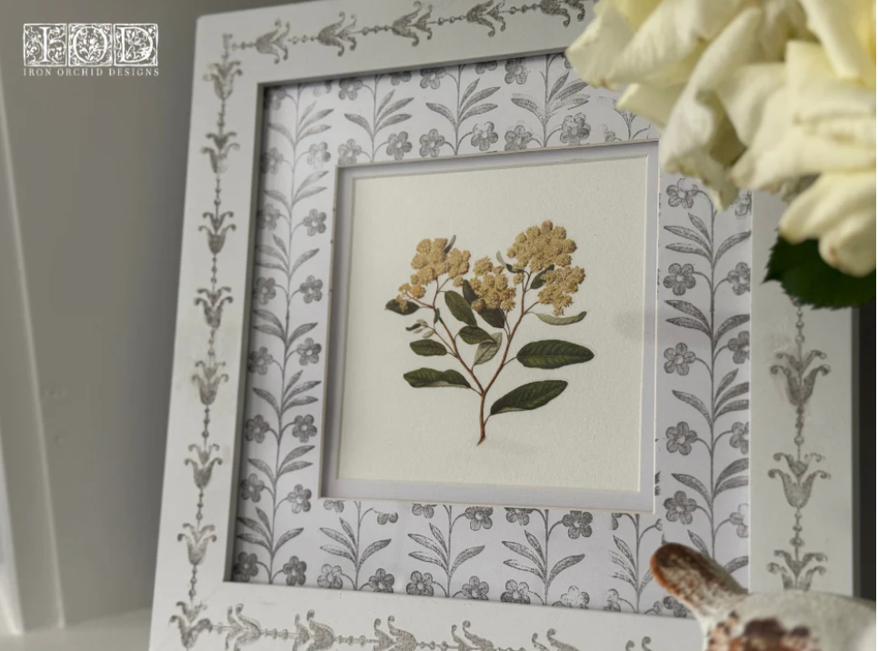 Flora & Vine 12x12 IOD Decor Stamp by Iron Orchid Designs