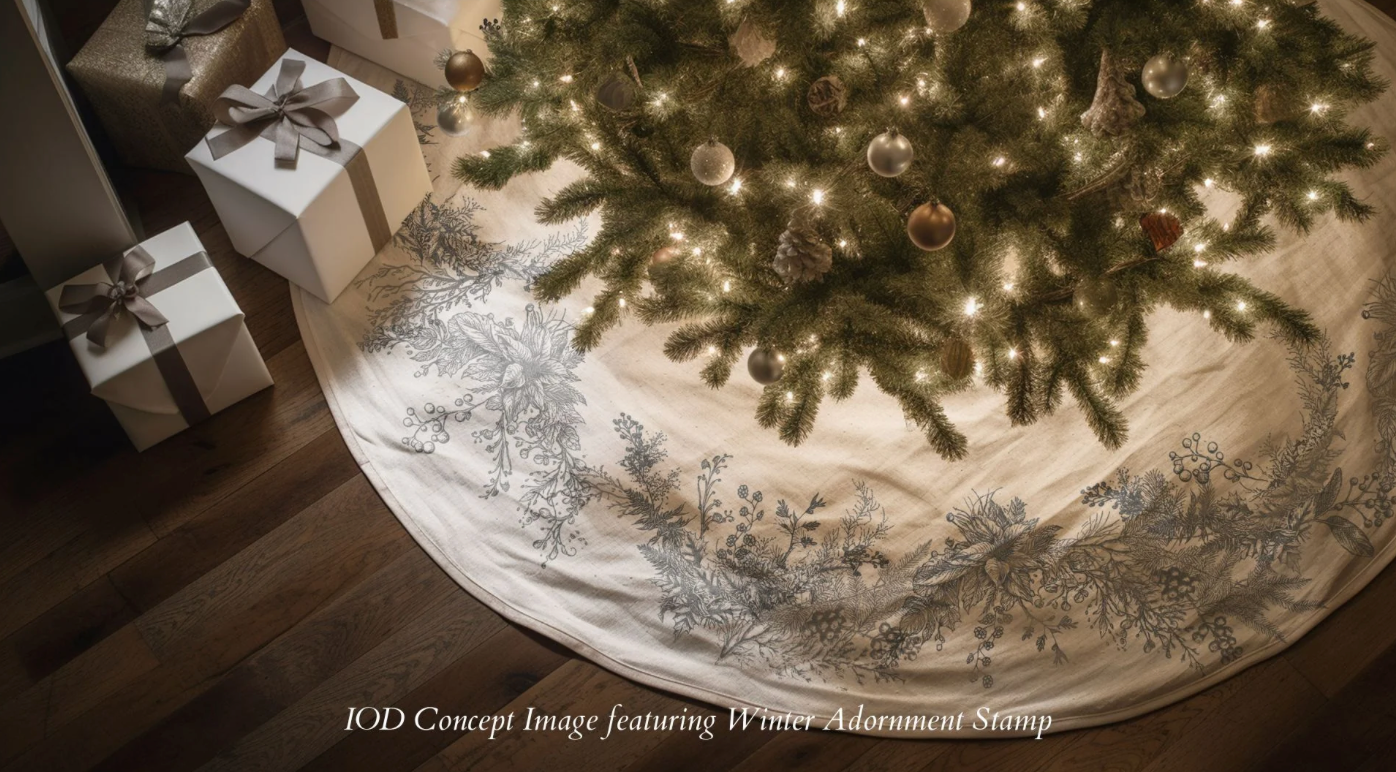 Winter Adornment 12x12 IOD Decor Stamp by Iron Orchid Designs (Retired!)