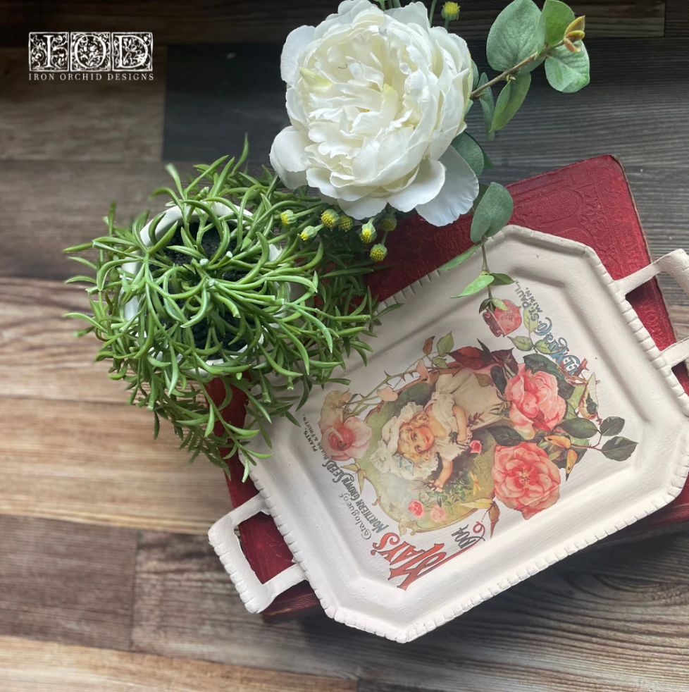 Seed Catalogue IOD Transfer 8x12 Pad by Iron Orchid Designs